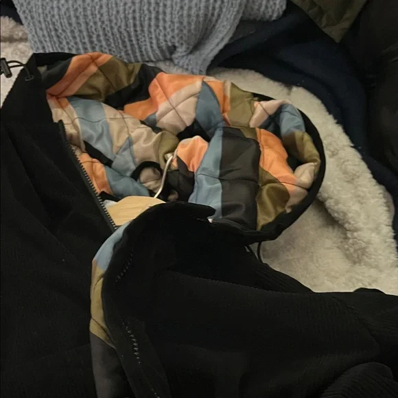 Hurley Black Jacket with Striped corduroy ~XL - Picture 7 of 10